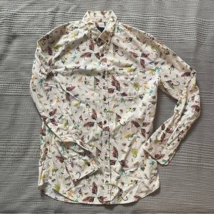 DJAB buttondown with cool fly fishing lure design, men’s M
